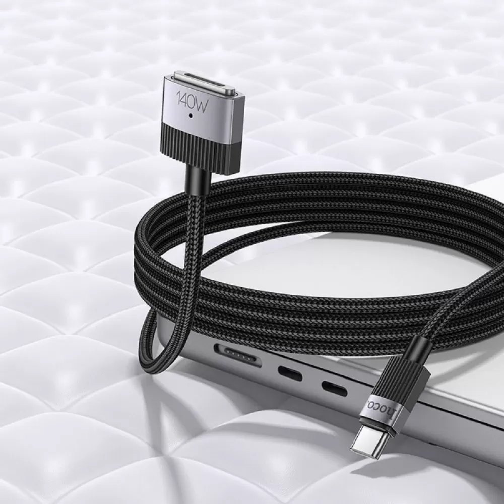 USB C na Mag3 kabl Hoco 5A 140W magnetni 1.8 m U141 crni