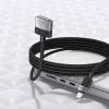USB C na Mag3 kabl Hoco 5A 140W magnetni 1.8 m U141 crni