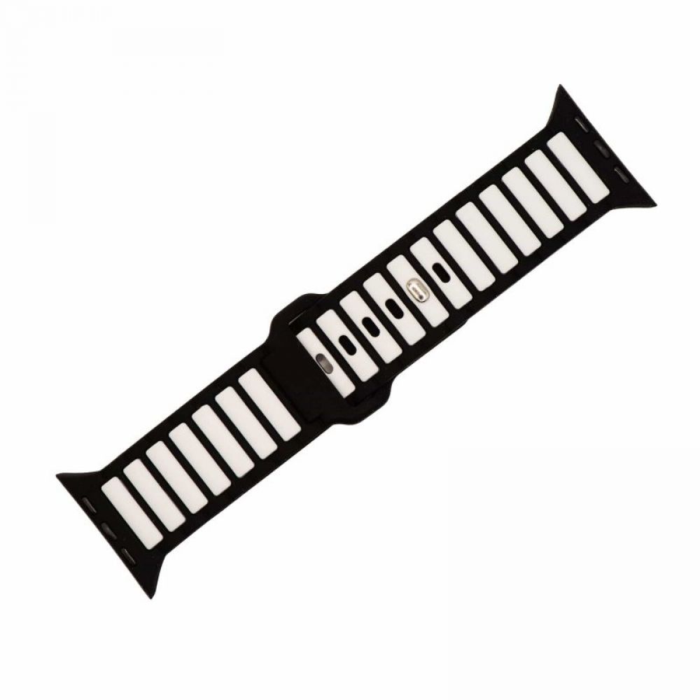 Narukvica za sat 22mm No3 crno-bela