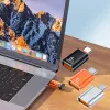 6A USB OTG adapter USB 3.0 A muski na Type-C zenski konverter za brzo punjenje 120W crni