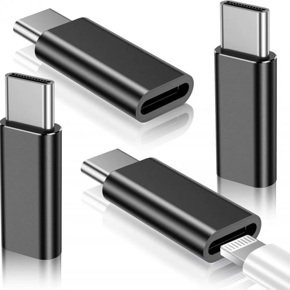 Adapter USB TIP-C (muski) na Lightning Iphone (zenski) za prikljucivanje iPhone-a na Tip-C konektor crni