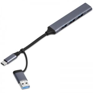 Adapter 2-u-1 USB hub (USB-A i Type-C, 4x USB 3.0)