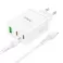 Kucni punjac Hoco. N33  2 x Type C + USB A + kabal Type C na Lightning PD QC3.0 3A 35W beli