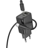HOCO kucni punjac USB A + Type C + kabl Type C na Lightning PD QC3.0 3A 20W N61 crni