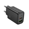 HOCO kucni punjac USB A + Type C PD QC3.0 3A 20W N61 crni