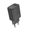 HOCO kucni punjac USB A + Type C PD QC3.0 3A 20W N61 crni