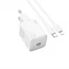 HOCO kucni punjac kabl Type C na Lightning QC PD 20W N40 beli