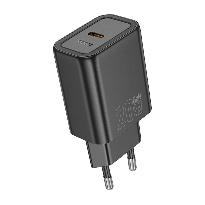 HOCO kucni punjac adapter Type C PD QC 20W N60 crni 