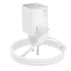 Hoco kucni punjac adapter N42 2 x Type C + kabl Type C na Lightning PD QC 45W GaN beli