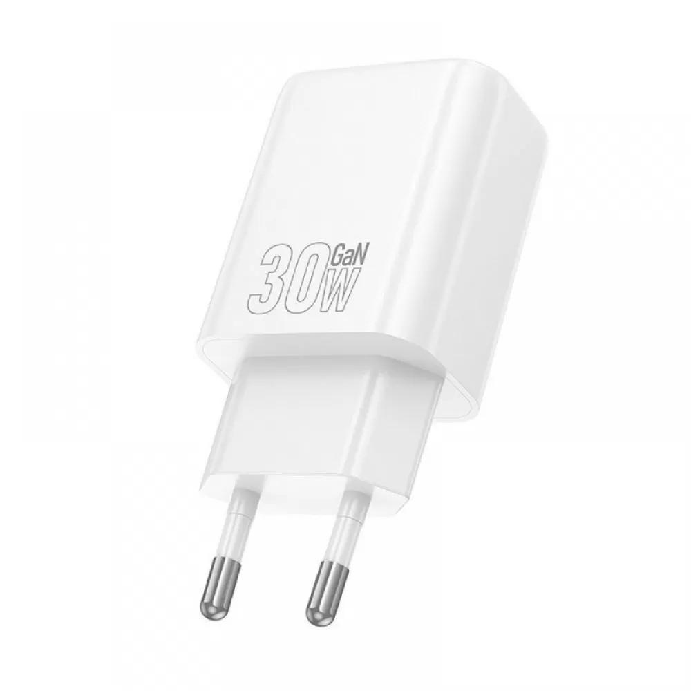 HOCO kucni  punjac adapter USB A + Type C PD QC3.0 3A 30W N63 beli