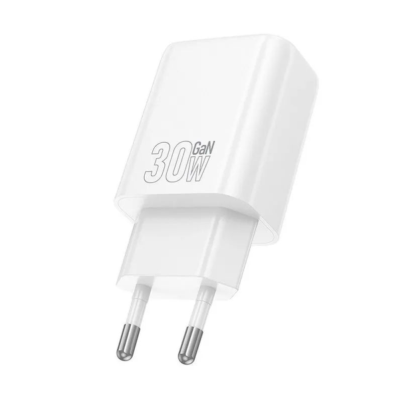 HOCO kucni  punjac adapter USB A + Type C PD QC3.0 3A 30W N63 beli