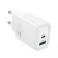 HOCO kucni  punjac adapter USB A + Type C PD QC3.0 3A 30W N63 beli