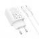 Kucni punjac Hoco USB A + USB C QC3.0 PD AFC 3A 30W + USB C na USB C kabl N71 beli