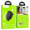 Kucni punjac Hoco USB A + USB C QC3.0 PD AFC 3A 30W N71 crni