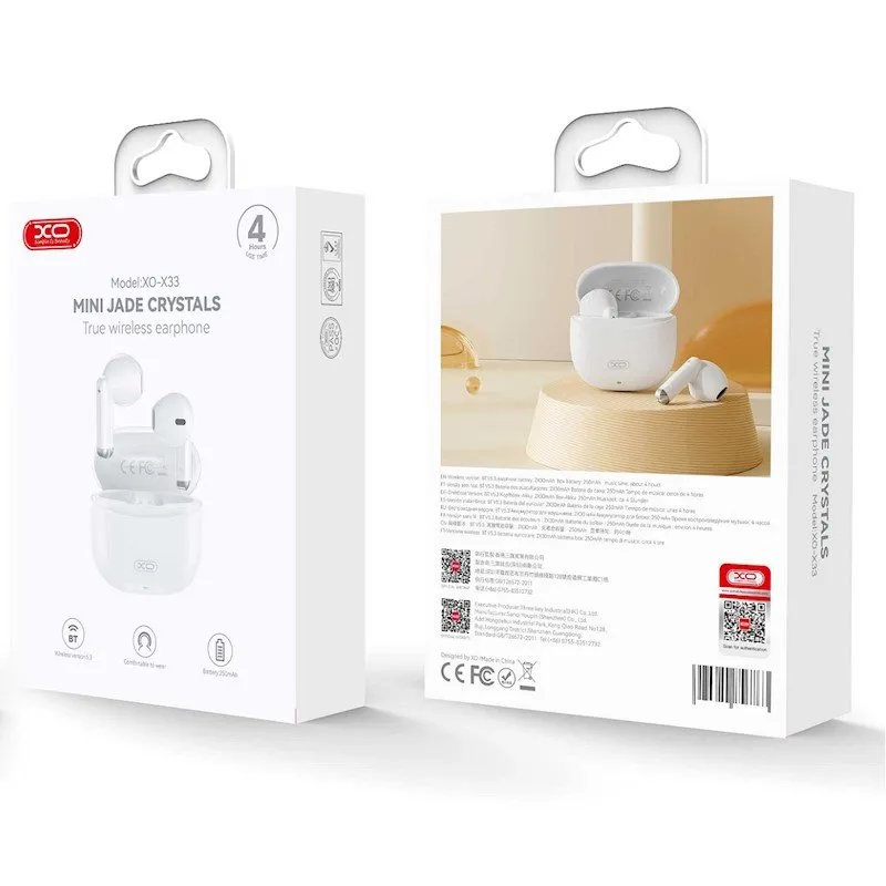 XO Bluetooth slusalice X33 TWS bele