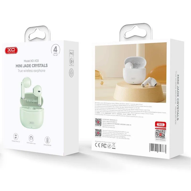 XO Bluetooth slusalice X33 TWS zelene
