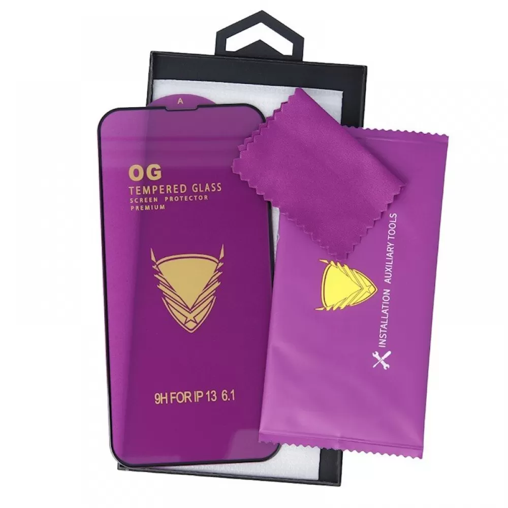 Zastitno staklo OG Premium za iPhone 16 Pro / 17 crni ram
