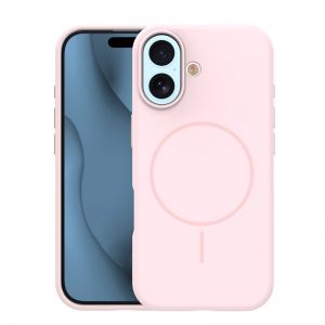 Futrola Silicone Magsafe za iPhone 17 (6.3) svetlo roze