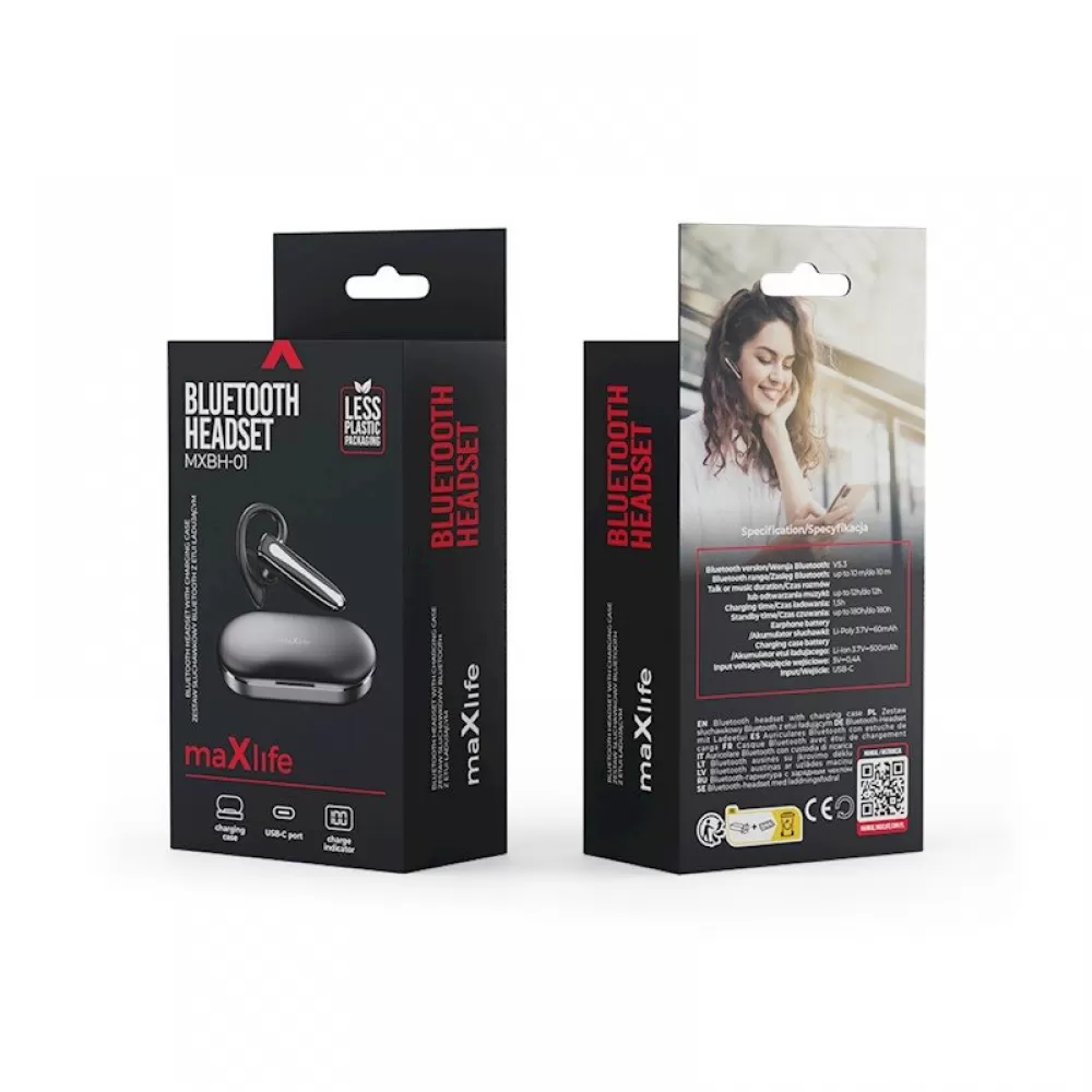 Maxlife Bluetooth slusalica-headset MXBH-01 sa kutijom za punjenje