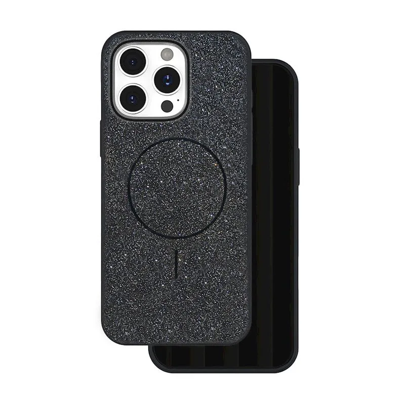 Futrola Glitter MagSafe za iPhone 17 Pro Max / iPhone 18 Pro Max (6.9) crna