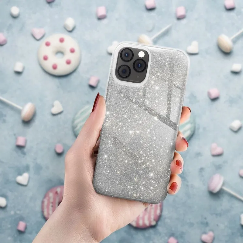 Futrola SHINING CASE (Glitter 3in1) za iPhone 17 Air (6.6) srebrna