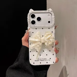 Futrola Elegant Bow za iPhone 17 Pro Max bela