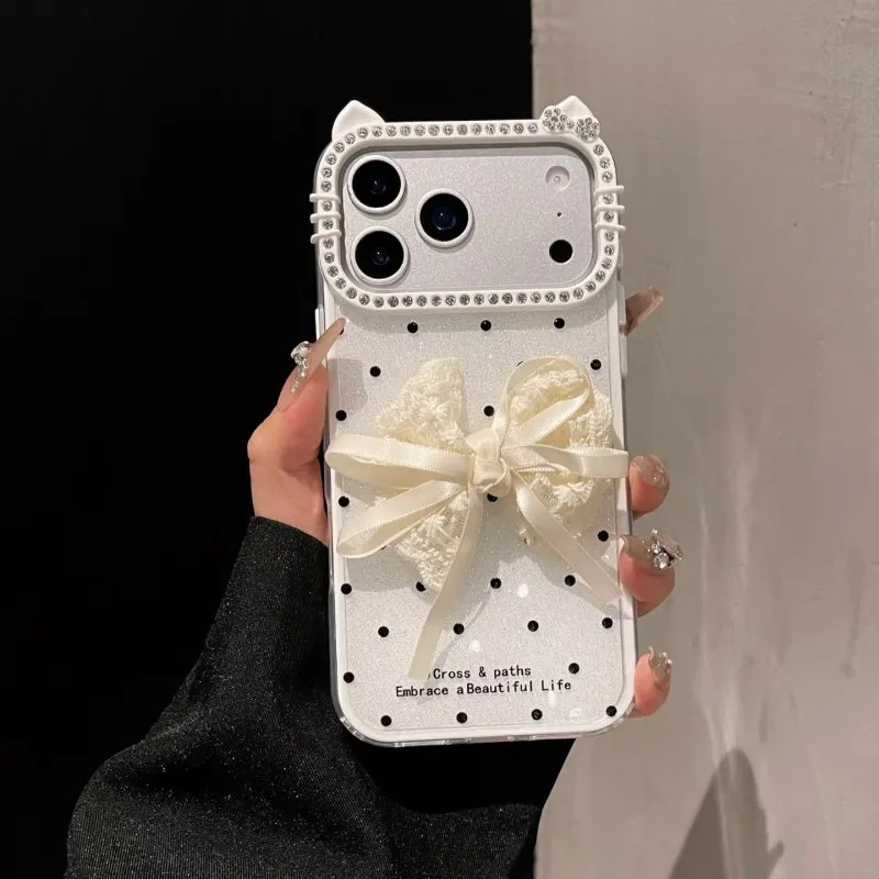 Futrola Elegant Bow za iPhone 17 Pro Max bela