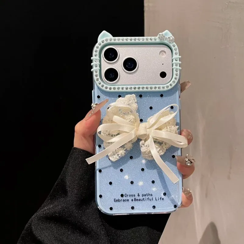 Futrola Elegant Bow za iPhone 17 Pro plava