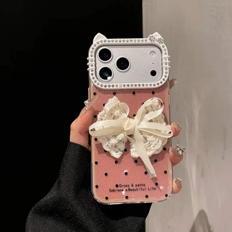 Futrola Elegant Bow za iPhone 16 Pro braon