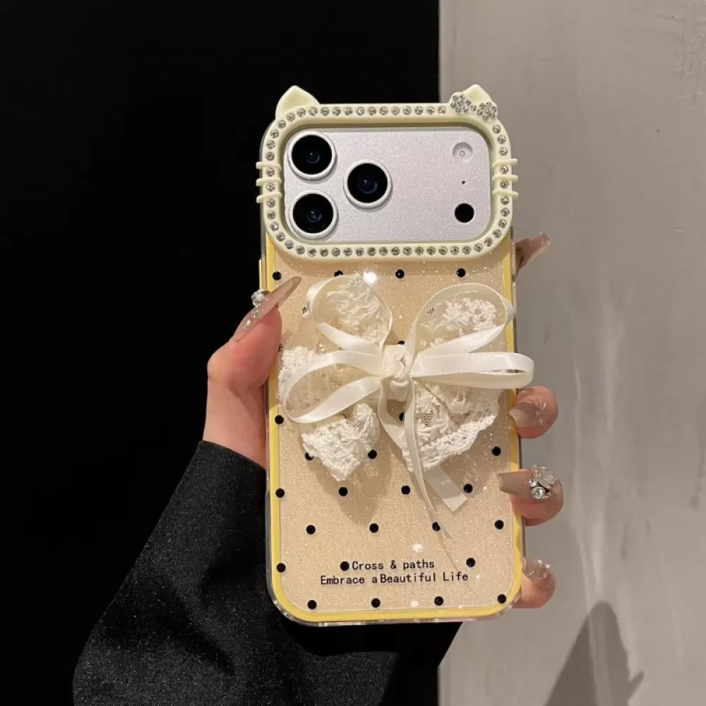 Futrola Elegant Bow za iPhone 16 Pro zuta