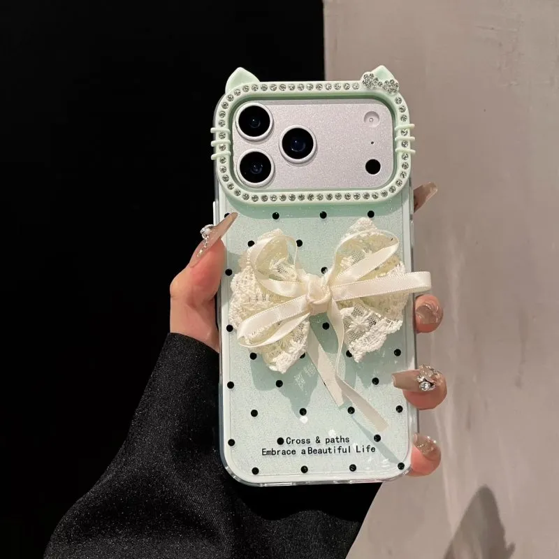 Futrola Elegant Bow za iPhone 16 Pro Max mint