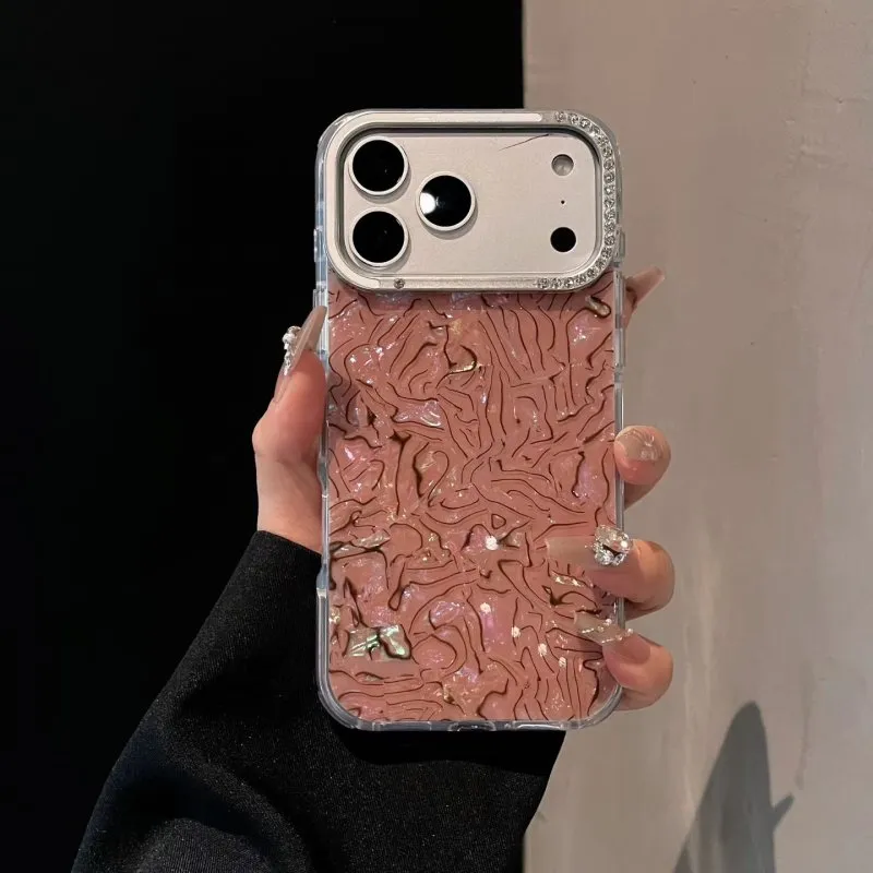 Futrola Luxury Mermer za iPhone 17 Air braon