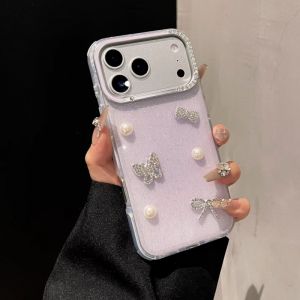 Futrola Glitter 3D za iPhone 16 Pro Max lila