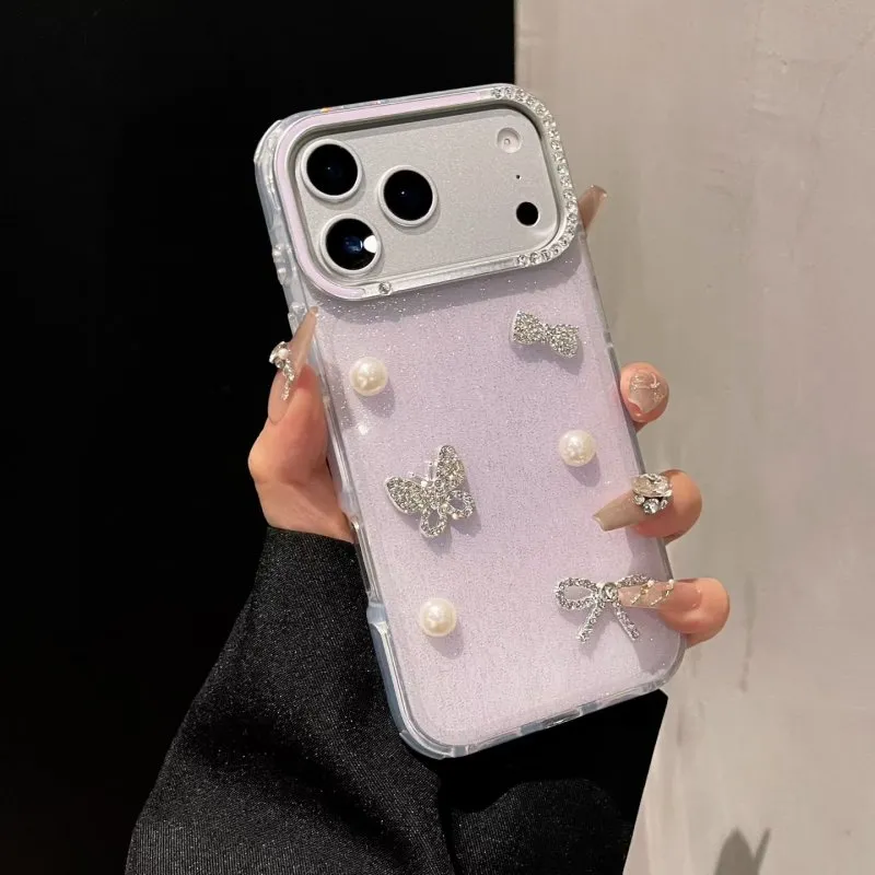 Futrola Glitter 3D za iPhone 16 lila