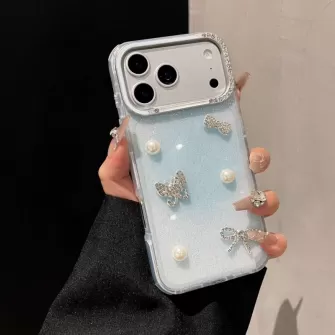Futrola Glitter 3D za iPhone 16 plava