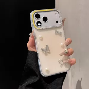 Futrola Glitter 3D za iPhone 17 Pro zuta