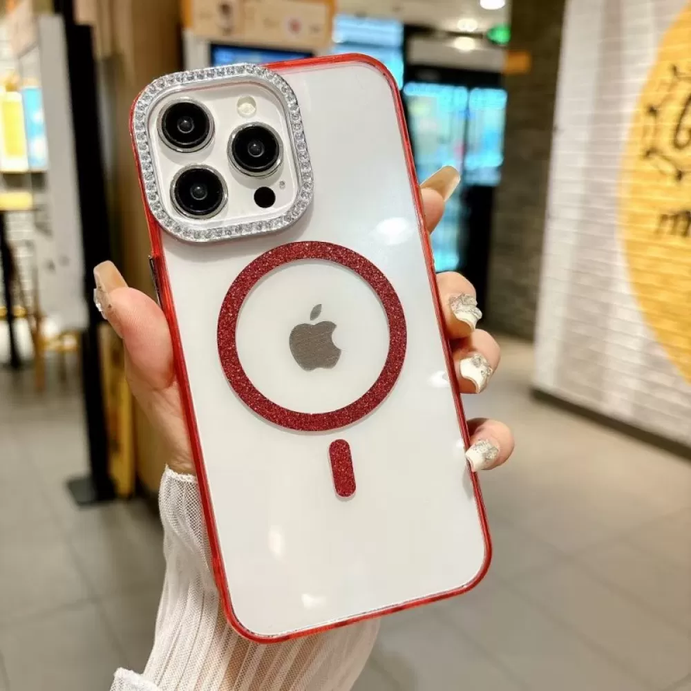 Futrola Color Shine Magsafe za iPhone 16 Pro Max crvena