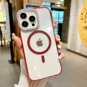 Futrola Color Shine Magsafe za iPhone 16 Pro Max crvena