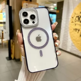 Futrola Color Shine Magsafe za iPhone 16 ljubicasta