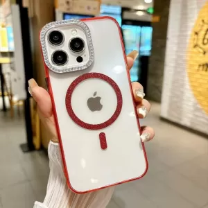 Futrola Color Shine Magsafe za iPhone 16 crvena