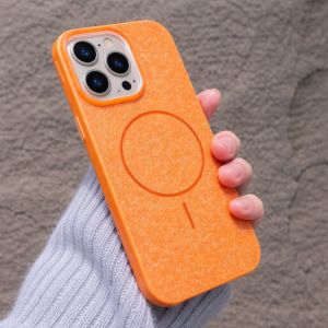Futrola Glitter MagSafe za iPhone 16 narandzasta