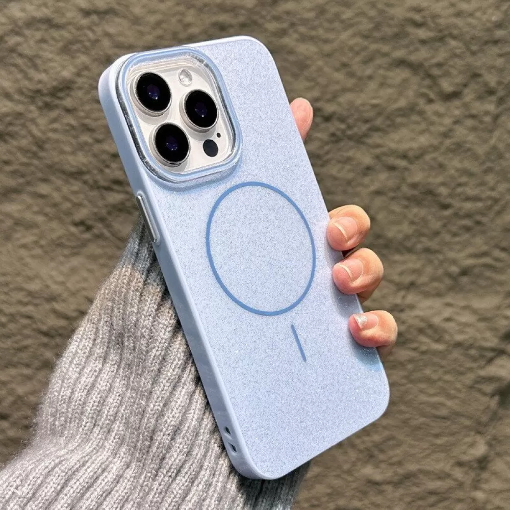 Futrola Glitter MagSafe za iPhone 17 Pro Max plava