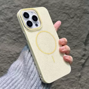 Futrola Glitter MagSafe za iPhone 17 zuta