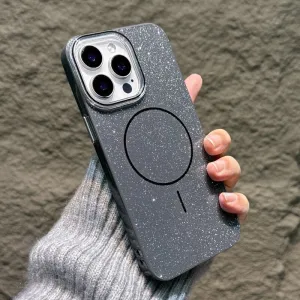 Futrola Glitter MagSafe za iPhone 17 Pro crna
