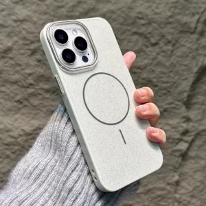 Futrola Glitter MagSafe za iPhone 17 Pro siva