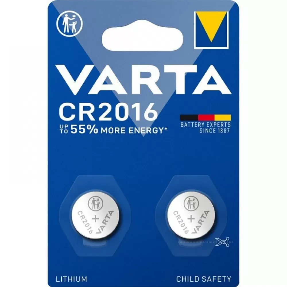 VARTA litijumska baterija CR2016 3V 2 kom