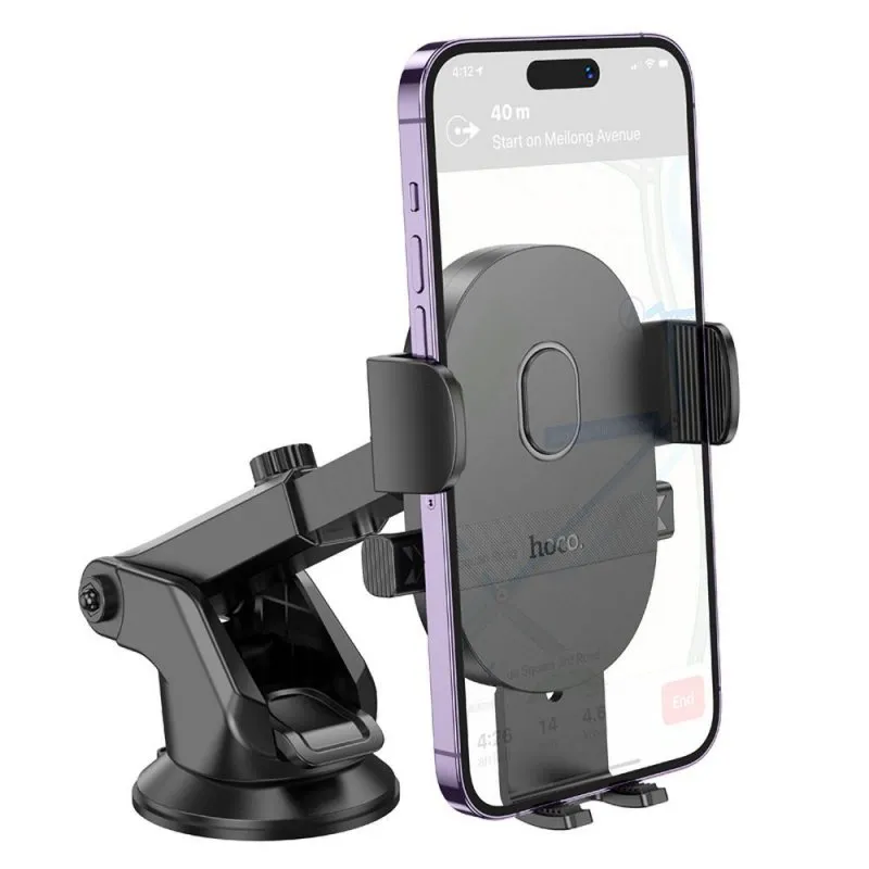 Auto drzac za telefon Hoco za sofersajbnu / tablu H19 crni