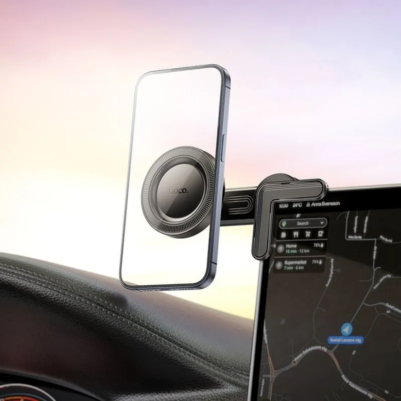 Magnetni auto drzac za telefon Hoco za tablu H57 crni