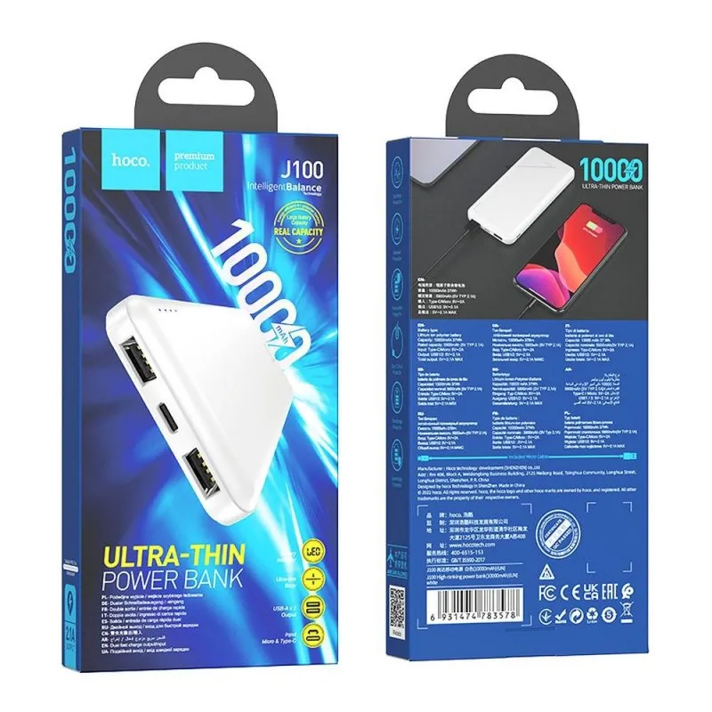 Powerbank Hoco 10000 mAh 2,1A J100 beli