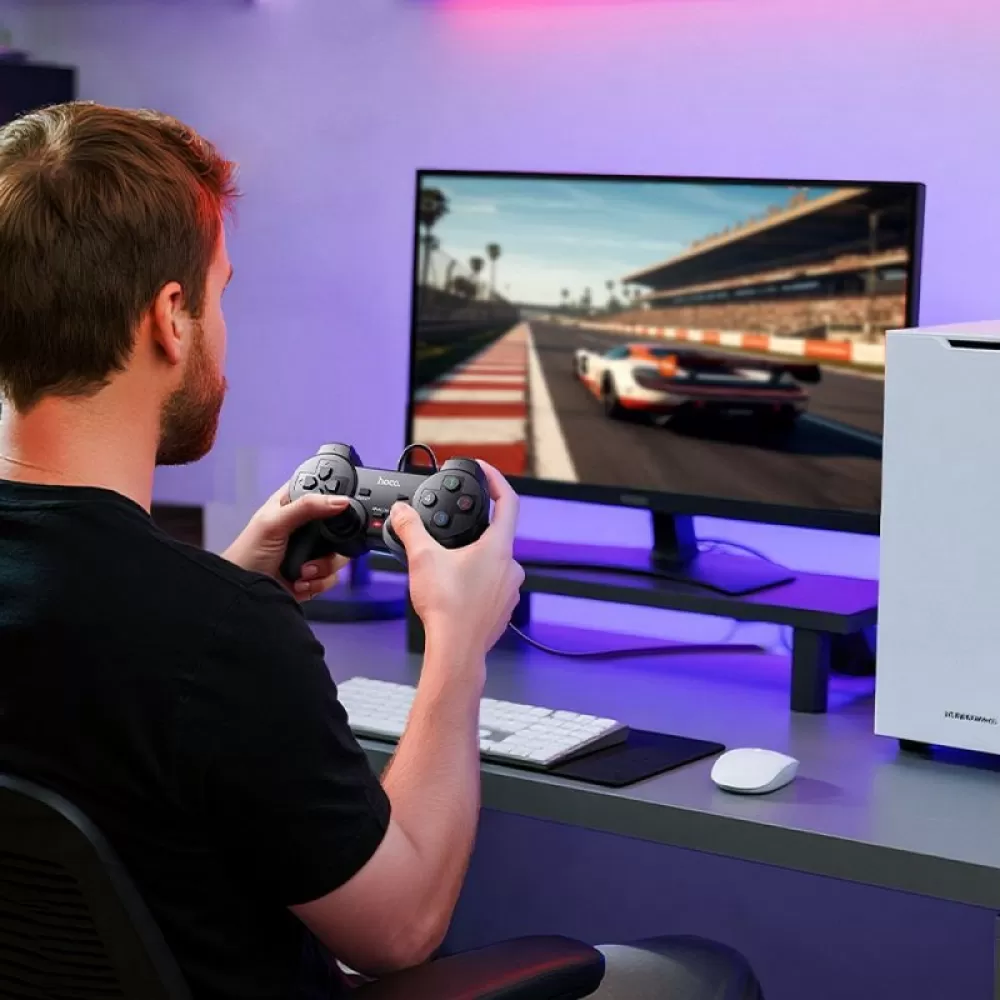 Zicni dzojstik (gejmped) Hoco za PC Fast Link GA3 crni